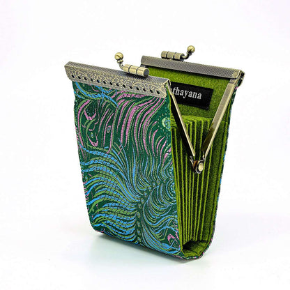 Peacock Brocade Card Holder