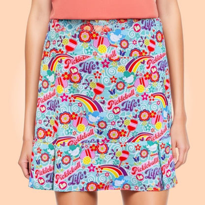 Scottsdale Pleated Skort in Pickleball Is Life Aqua Tides