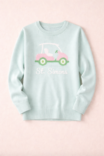 St Simons Golf Cart Sweater