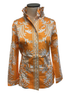 Patty Kim Elizabeth Blouse - Tangerine orange floral patterned shirt