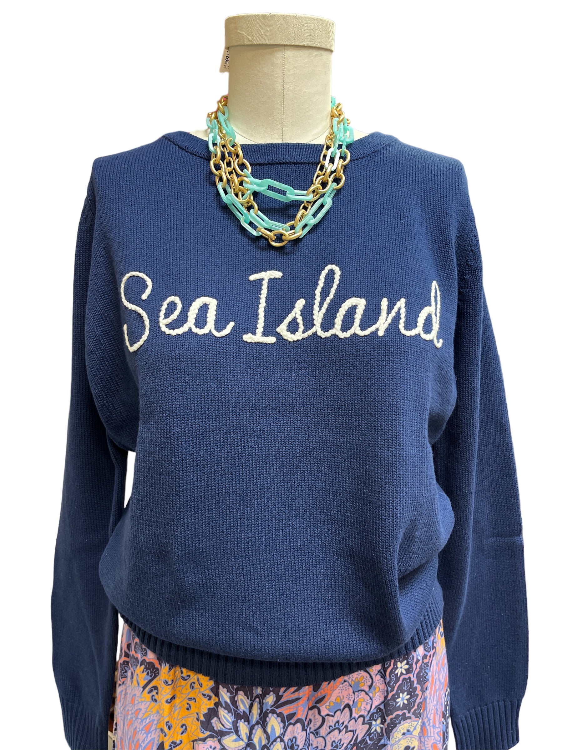 Pink Pineapple | Classic Sweater Sea Island Scrpit