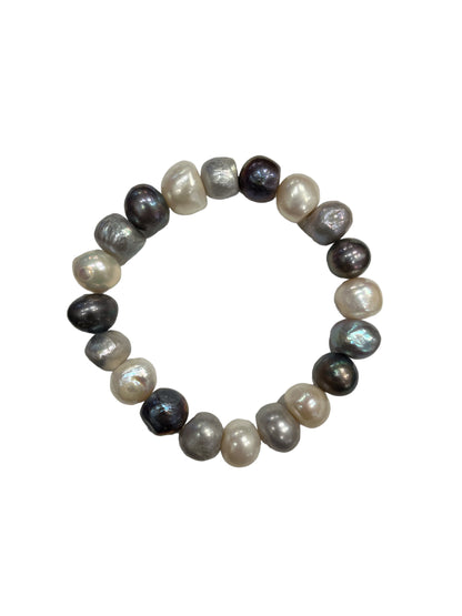 Girl W/ A Pearl | Mixed Grey Pearl Bracelet