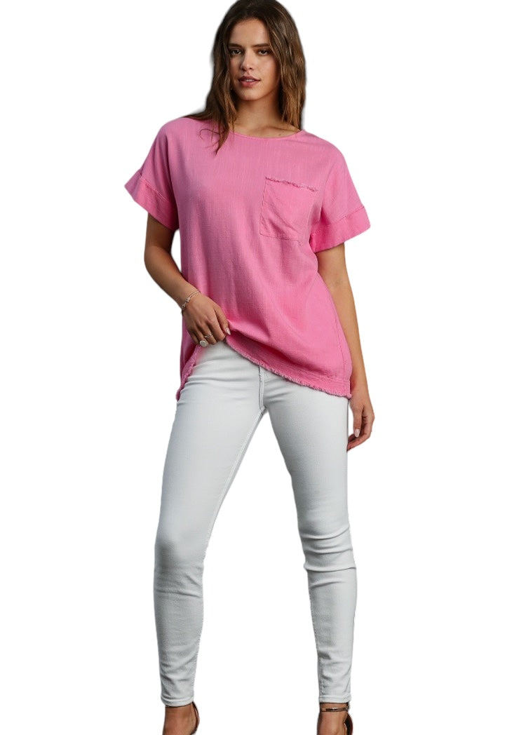 Cloister Collection | Linen Natural Hem Top