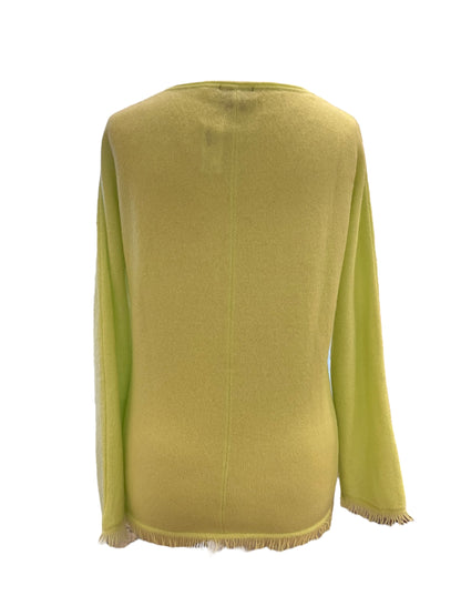 Pureamici | Raw Edge V Neck Sweater