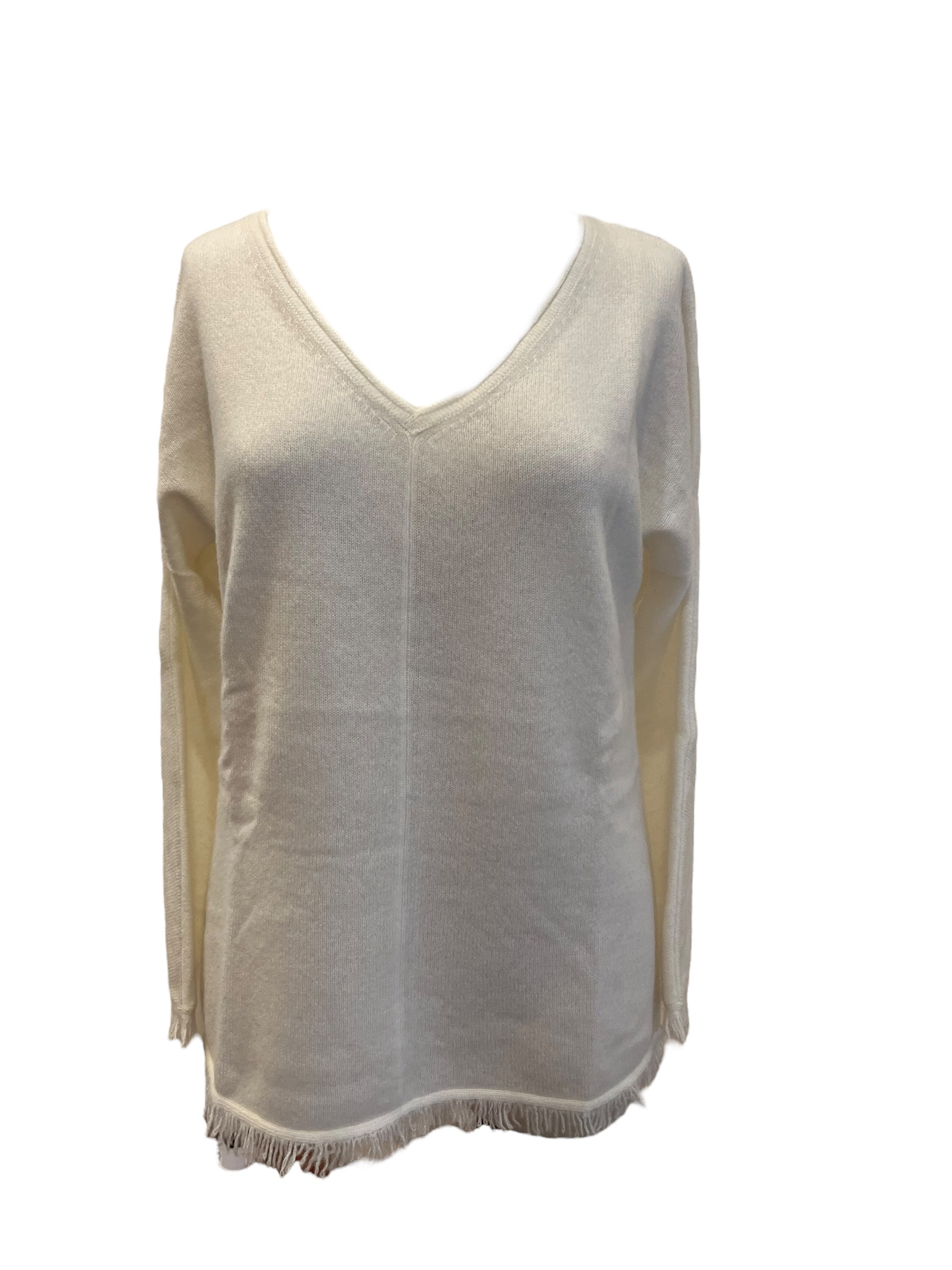 Pureamici | Raw Edge V Neck Sweater