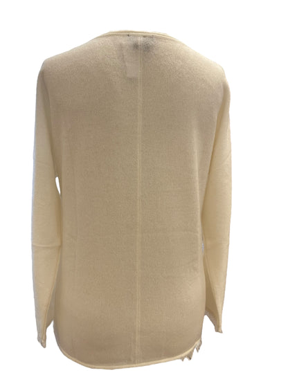 Pureamici | Raw Edge V Neck Sweater