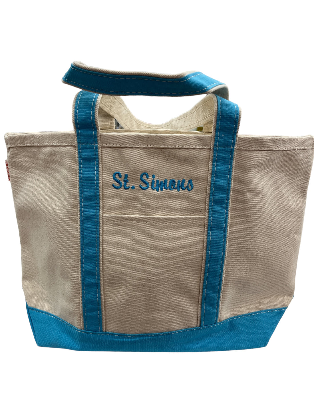 Cb Station | Medium Embroidered Tote Blue