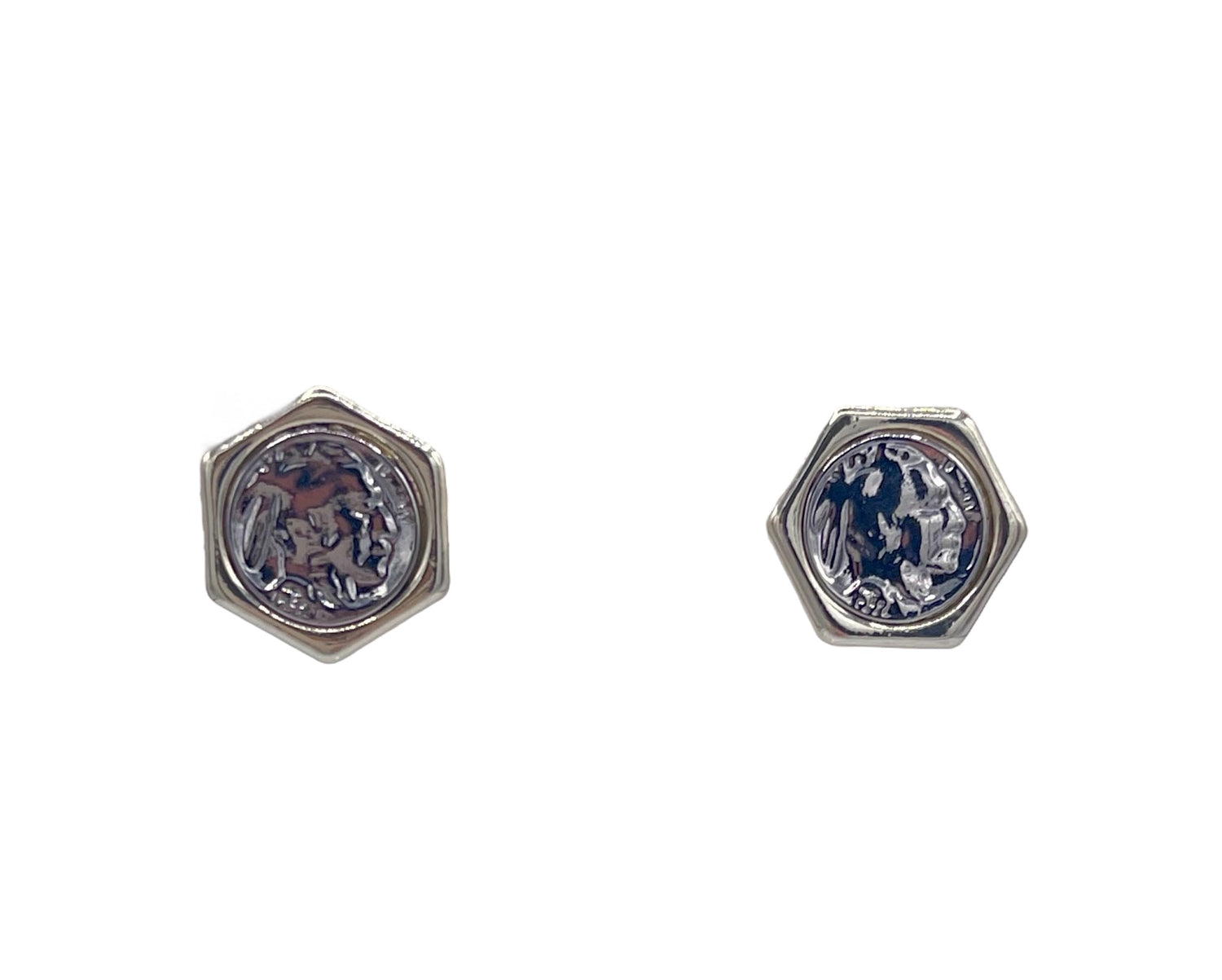 Lordane,inc. | Two Tone Coin Stud Earring