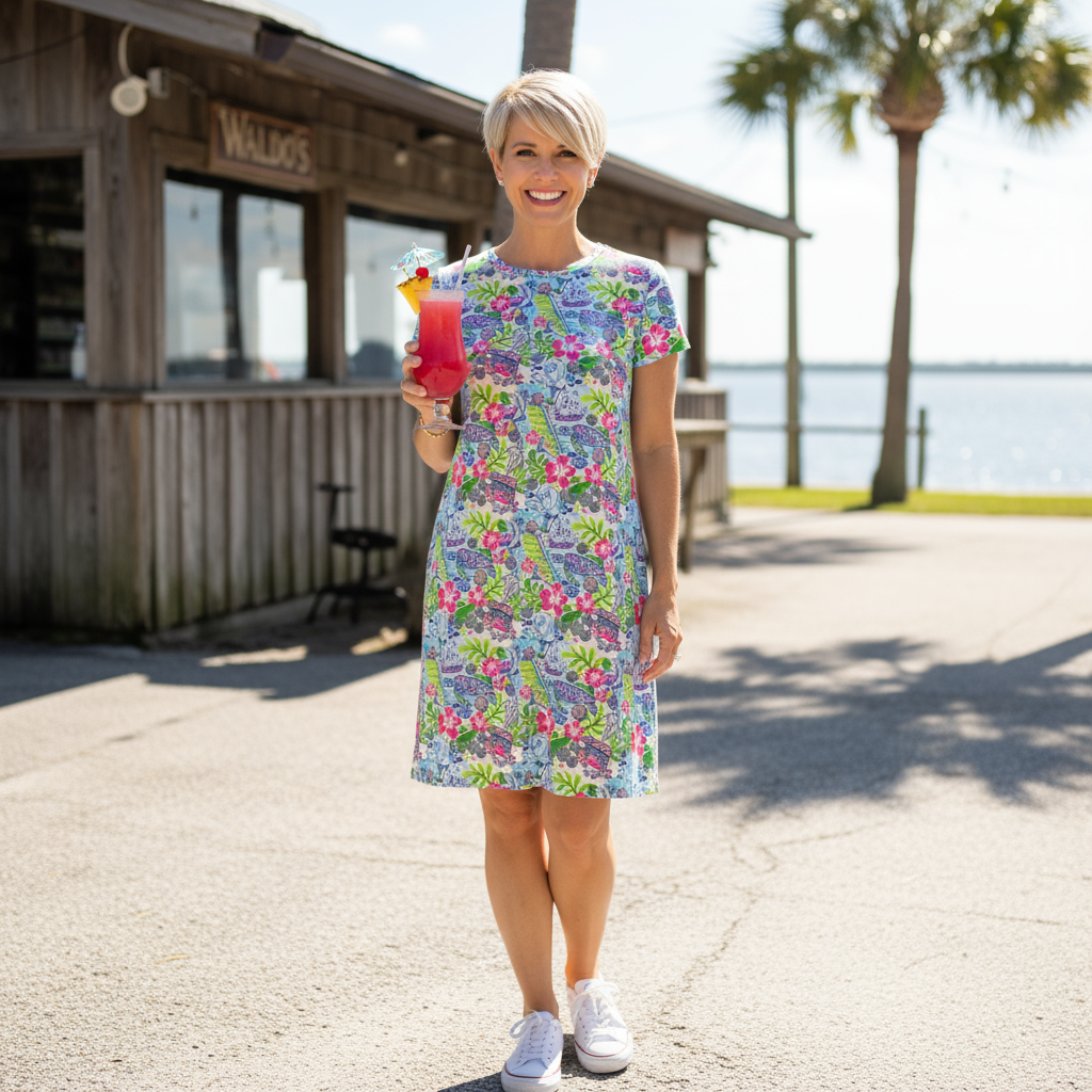 Hyannis Tee Shirt Dress in Florida&