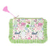 Quilted Ruffle Pouch, Celebrate with Lilly