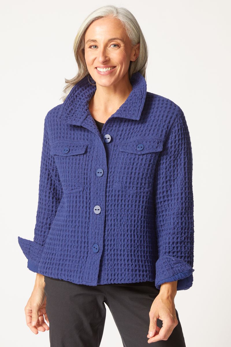 Habitat | Washed Honeycomb Shacket - Ink