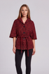 Red and Black Cape Jacket