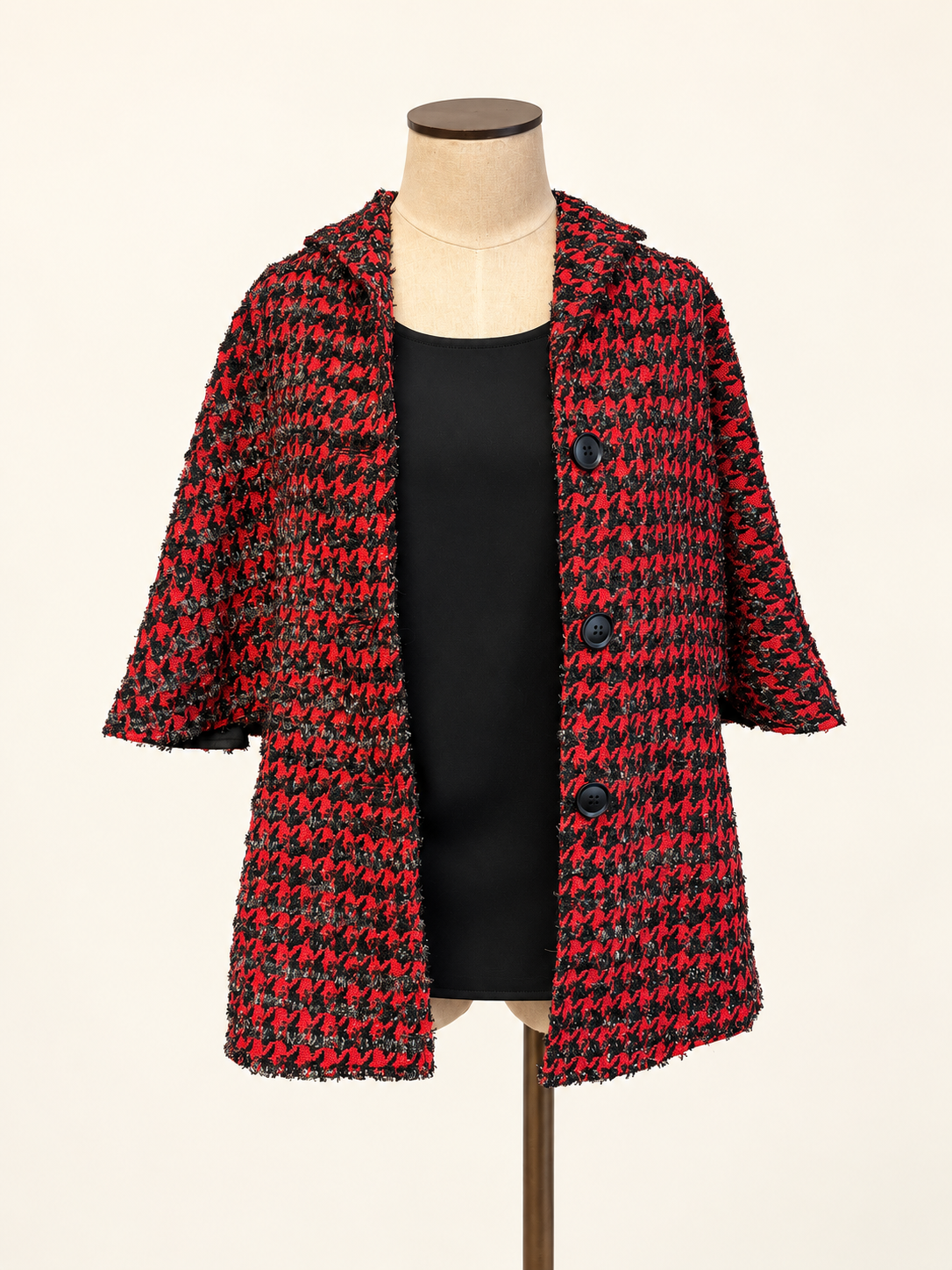 Red and Black Cape Jacket