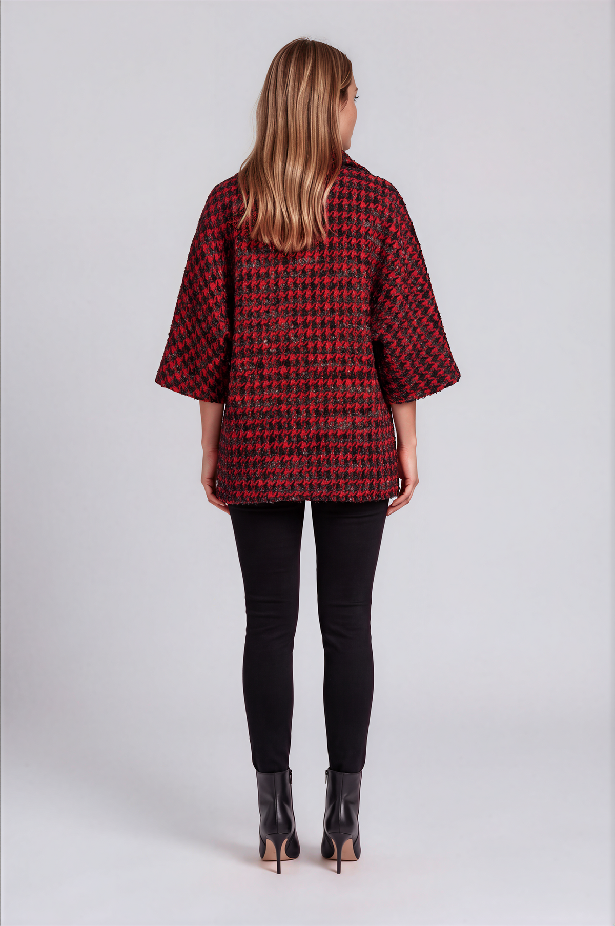 Red and Black Cape Jacket