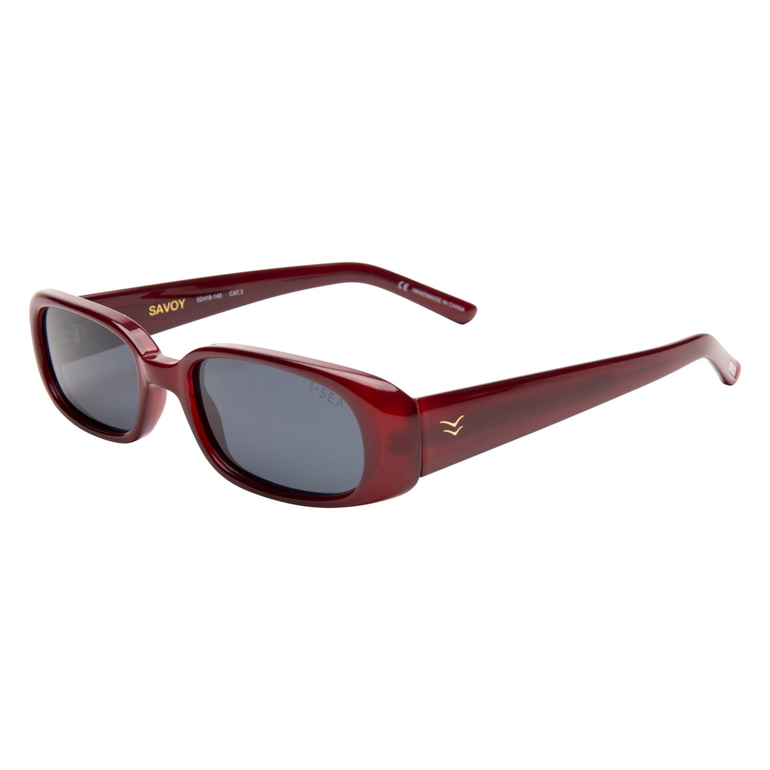 Savoy Polarized Sunglasses - Oxblood/Smoke