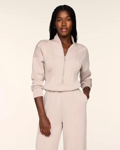SPANX AirEssentials®
Long Sleeve Shawl Collar Jumpsuit in Mushroom