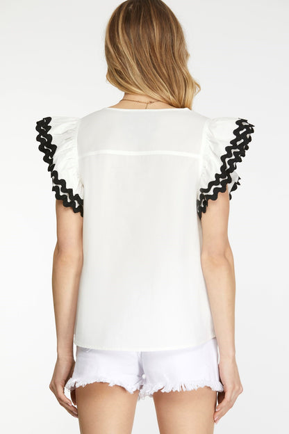 Cloister Collection | Ruffle Sleeve Top