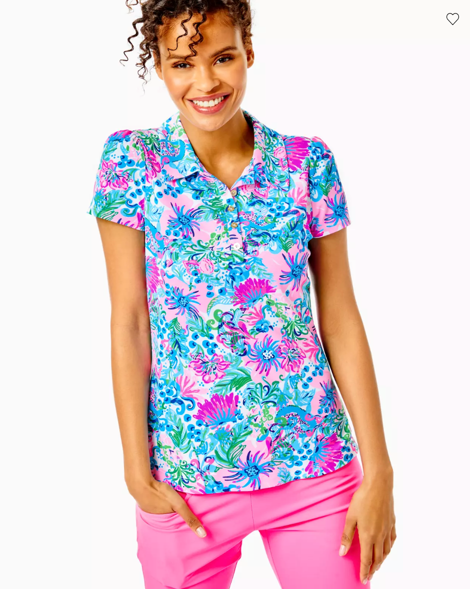 Lilly Pulitzer | Frida Puff Sleeve Polo Up