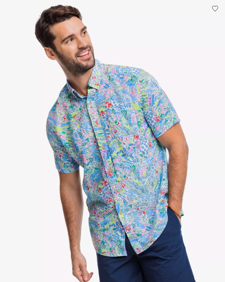 Southern Tide | Short Sleeve Print Woven