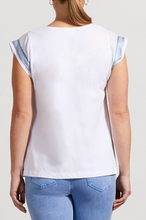 Load image into Gallery viewer, Tribal | Mixed Media Top with Embroidey
