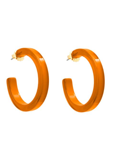 Zenzii | Medium Resin Open Hoop Earring