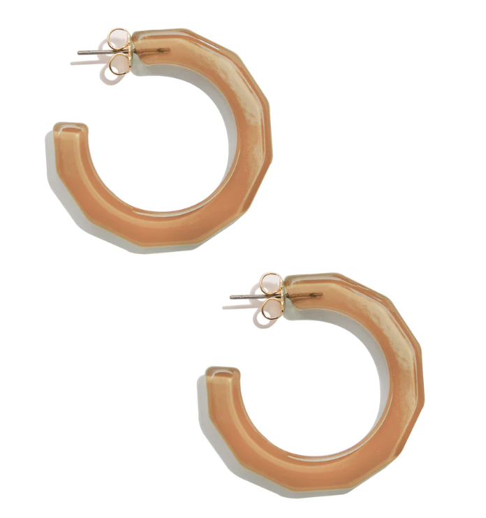Zenzii | Large Textured Open Hoop Resin