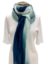 Load image into Gallery viewer, Blue Pacific | Hand Dipped Dyed Scarf
