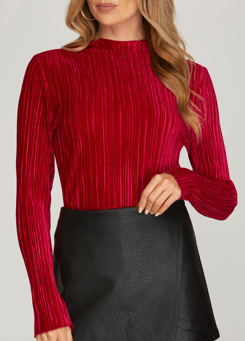 Cloister Collection | Pleated Red Top
