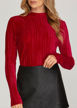 Load image into Gallery viewer, Cloister Collection | Pleated Red Top
