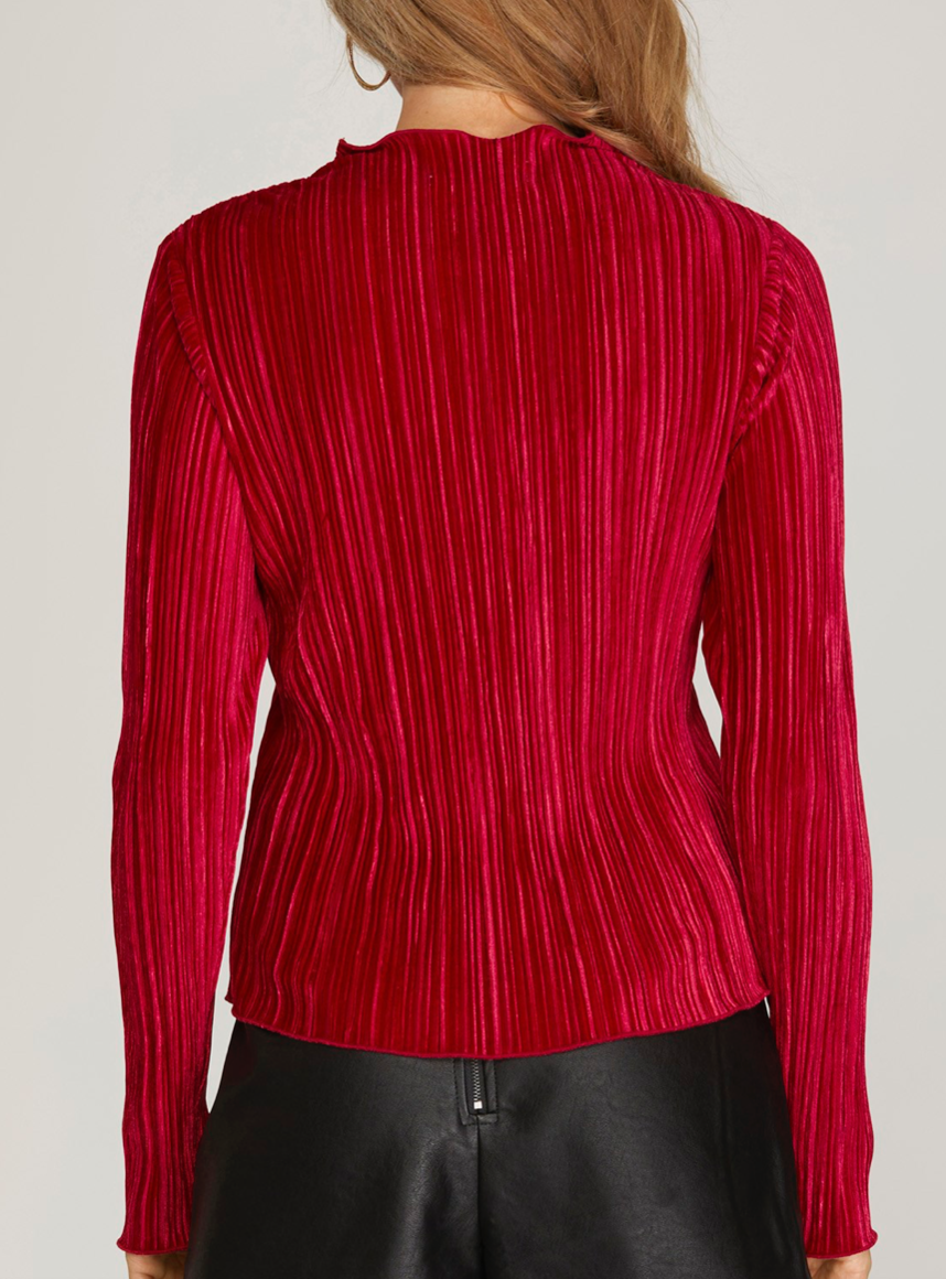 Cloister Collection | Pleated Red Top