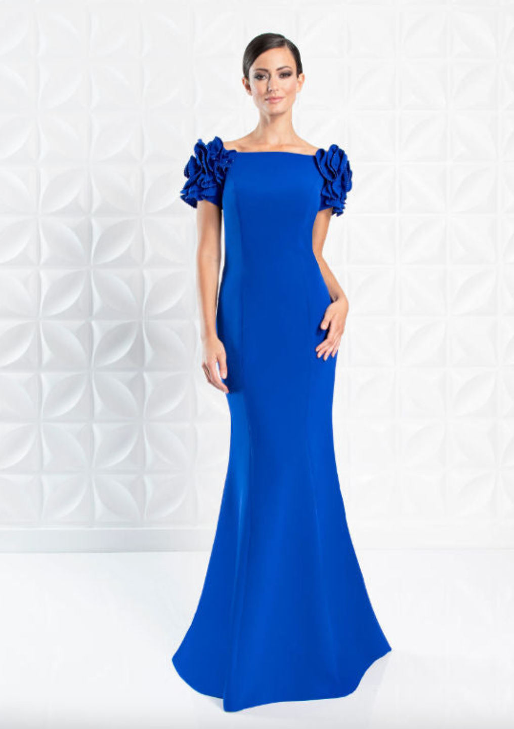 Daymor Couture | Gown with Ruffle Sleeve