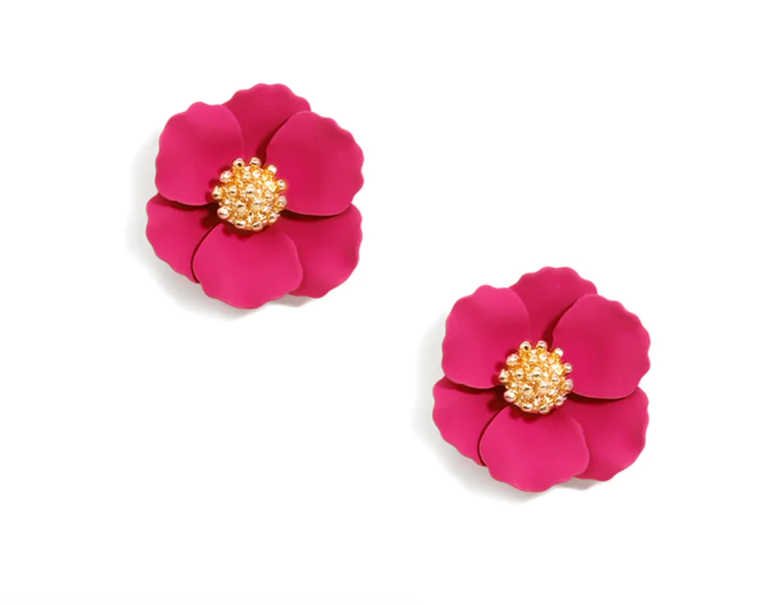 Cloister Collection | Mini Metallic Floral Stud Earring