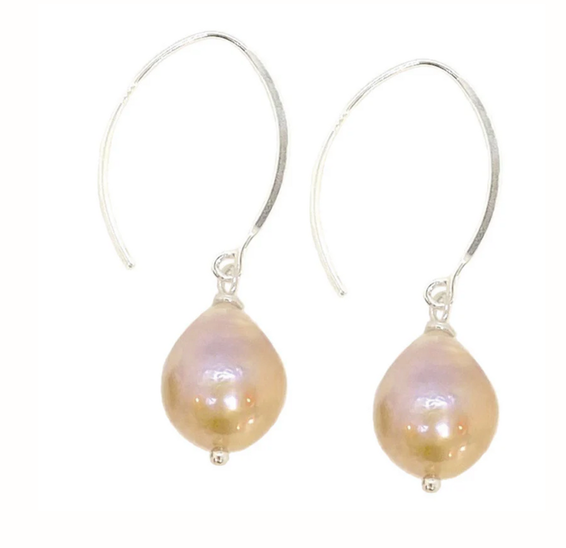 Girl W/ A Pearl | Champagne Drop Earrings