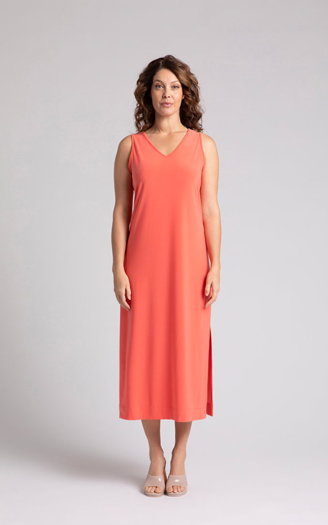 Sympli | Coral Slit Tank Dress
