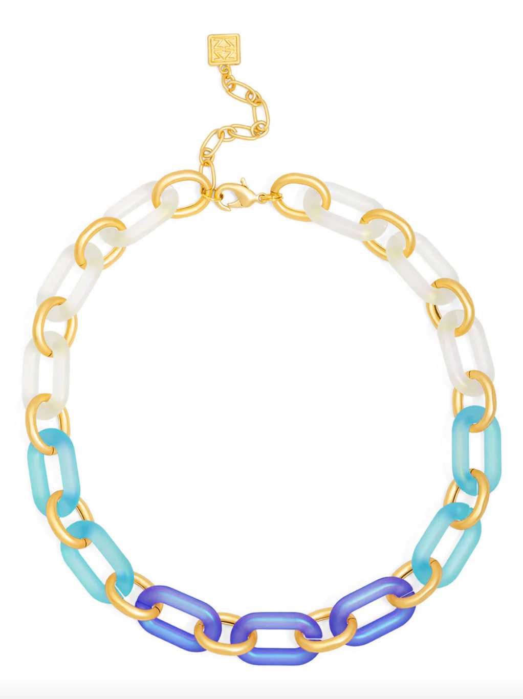 Zenzii | Oval Links Necklace - Blue