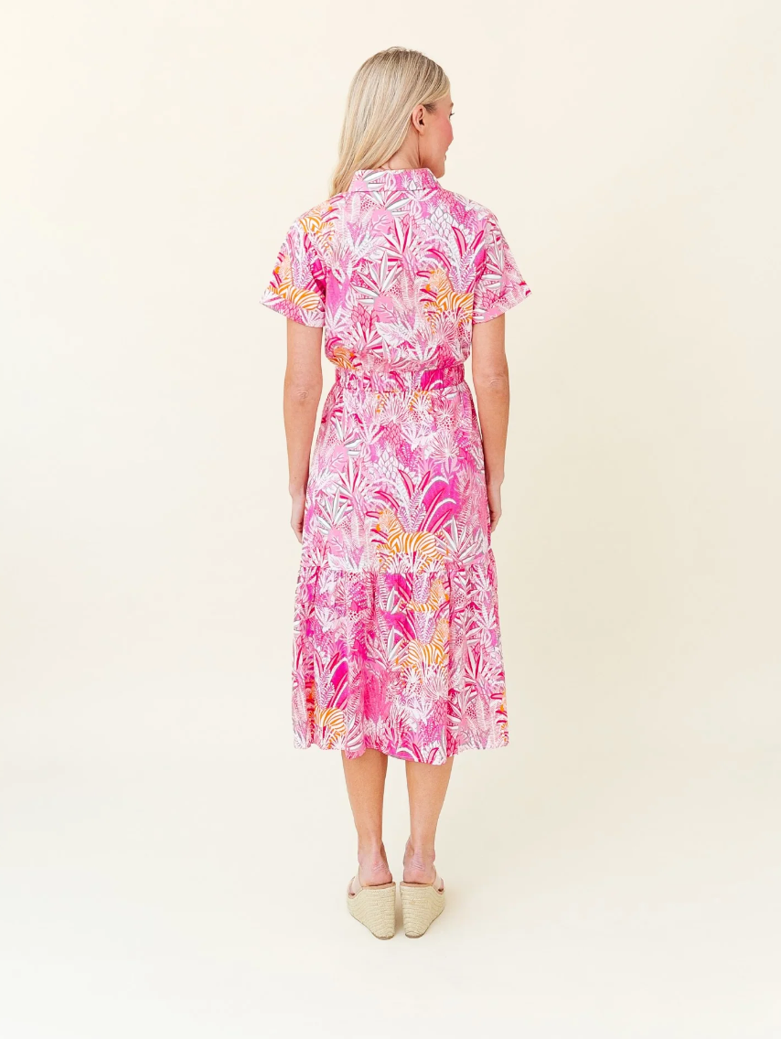 Sheridan French | Gwenyth Dress in Pink Zebra