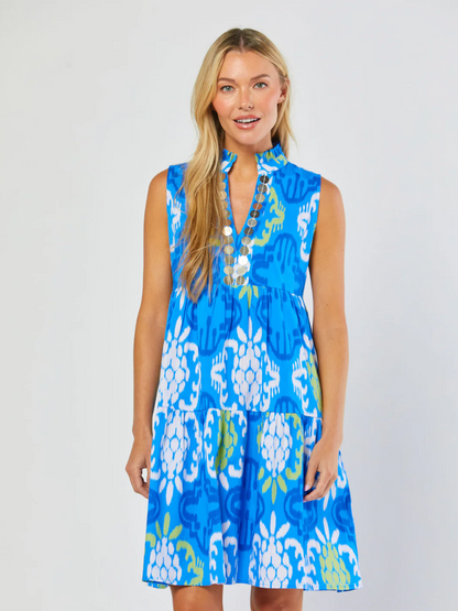 Sheridan French | Logan Dress - Blue Lagoon Pineapple