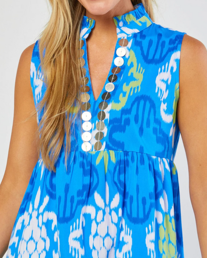 Sheridan French | Logan Dress - Blue Lagoon Pineapple