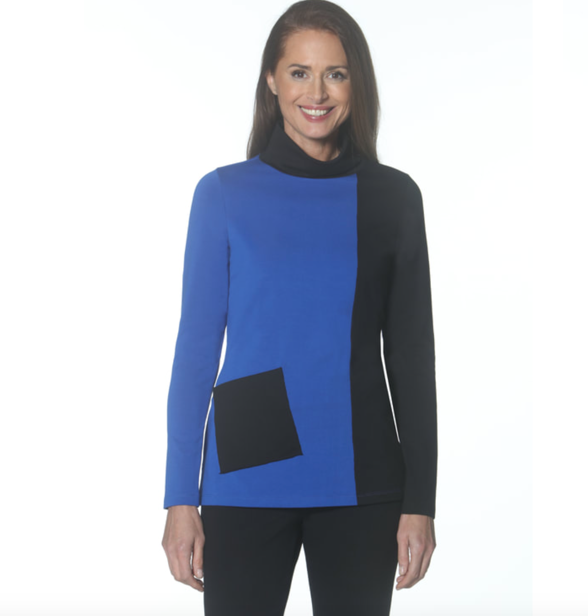 Eli | L/s Color Block Cowl Nk Tunic