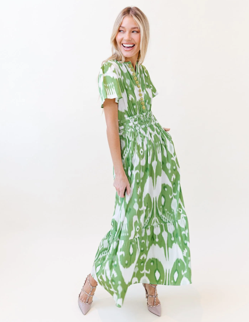 Sheridan French | Eloise Dress - Apple Ikat