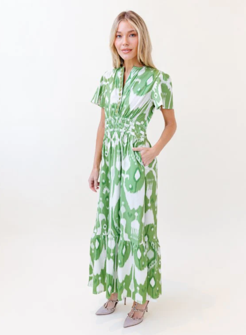 Sheridan French | Eloise Dress - Apple Ikat