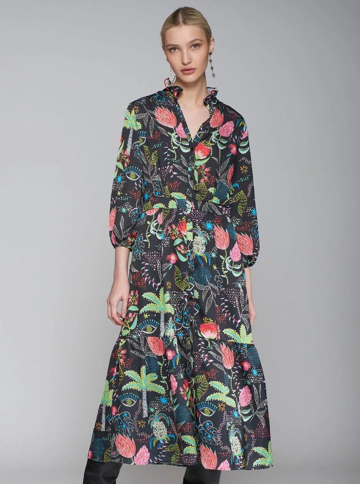 Vilagallo | Midi Island Floral Dress