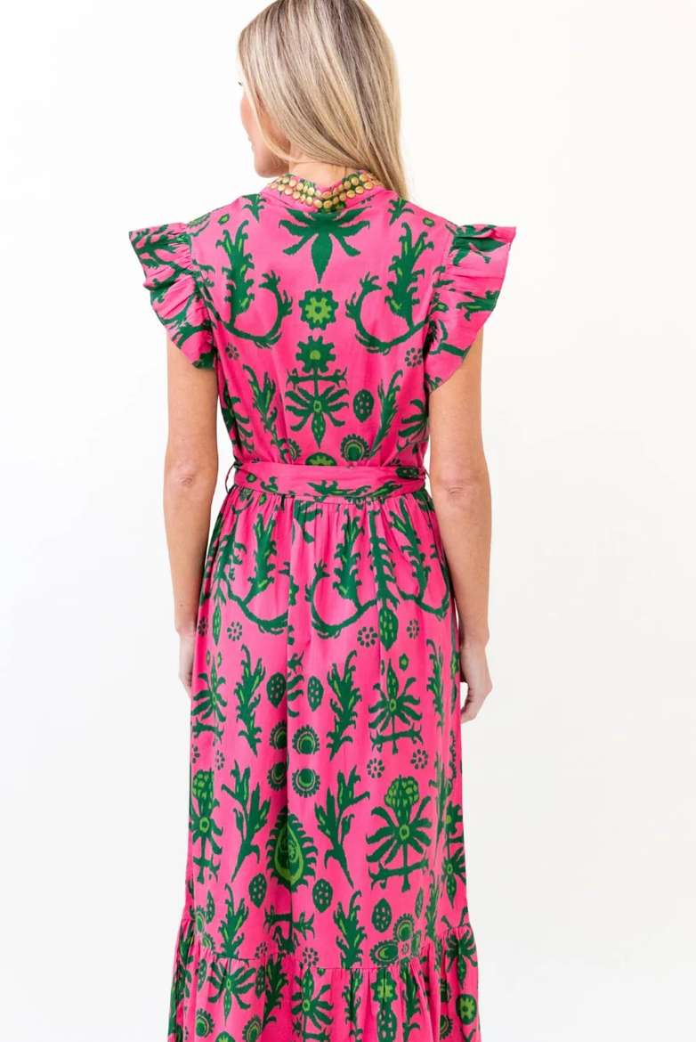 Sheridan French | Taylor Dress - Watermelon Floral Ikat