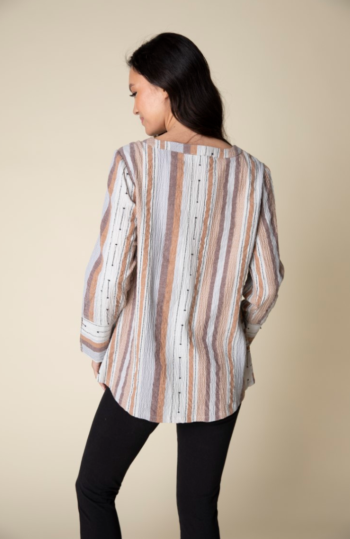 Habitat | Peruvian Stripe Angled Pocket Top