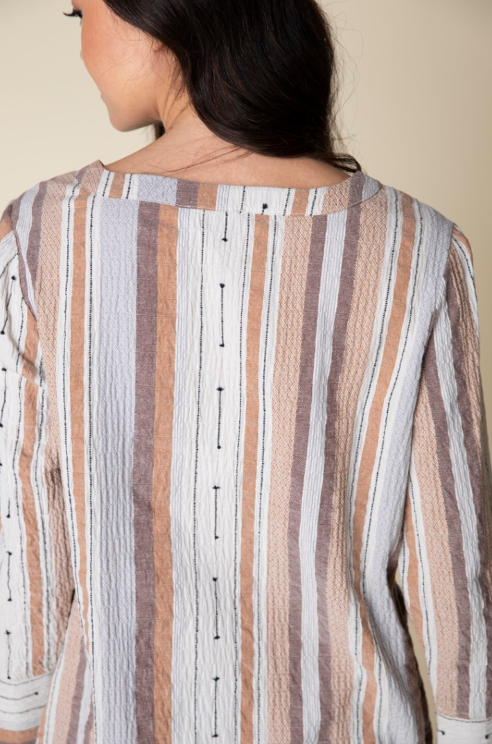 Habitat | Peruvian Stripe Angled Pocket Top