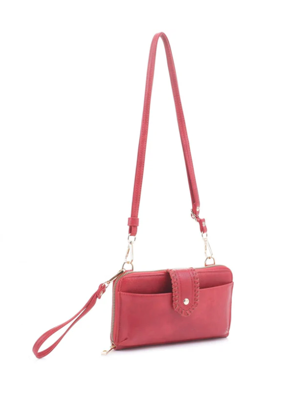 Cloister Collection | Abby Smartphone Wallet Crossbody - red