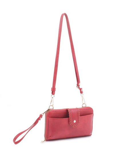 Cloister Collection | Abby Smartphone Wallet Crossbody - red