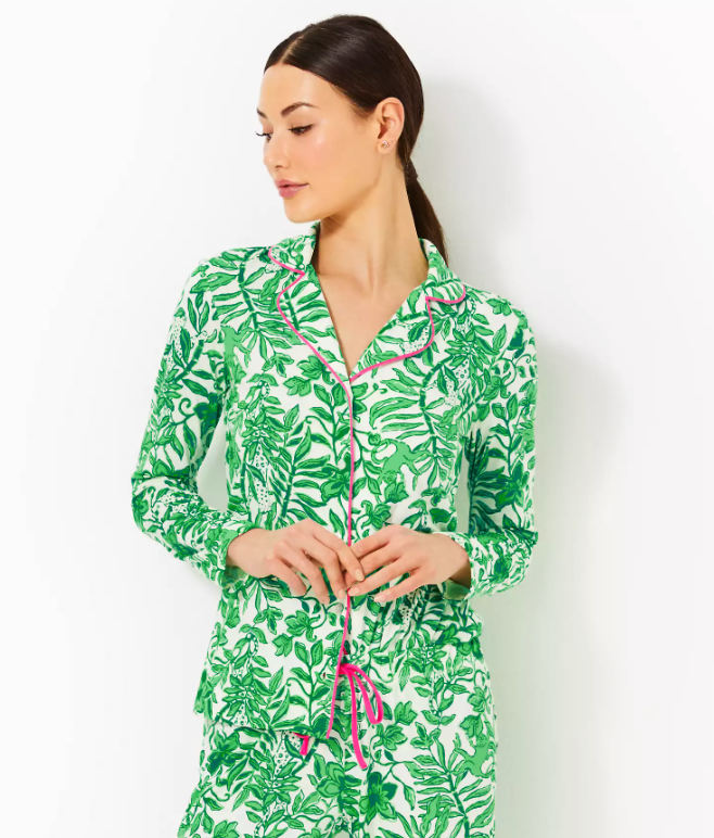 Lilly Pulitzer | Pj Knit Ls Button-up Top