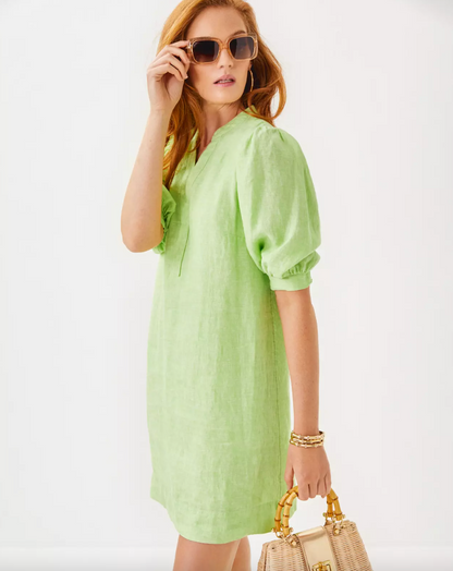 Lilly Pulitzer | Mialeigh Elbow Sleeve Linen Shift Dress