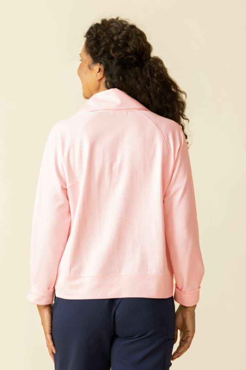 Habitat | French Terry Quarter Zip - Carnation